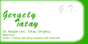 gergely tatay business card